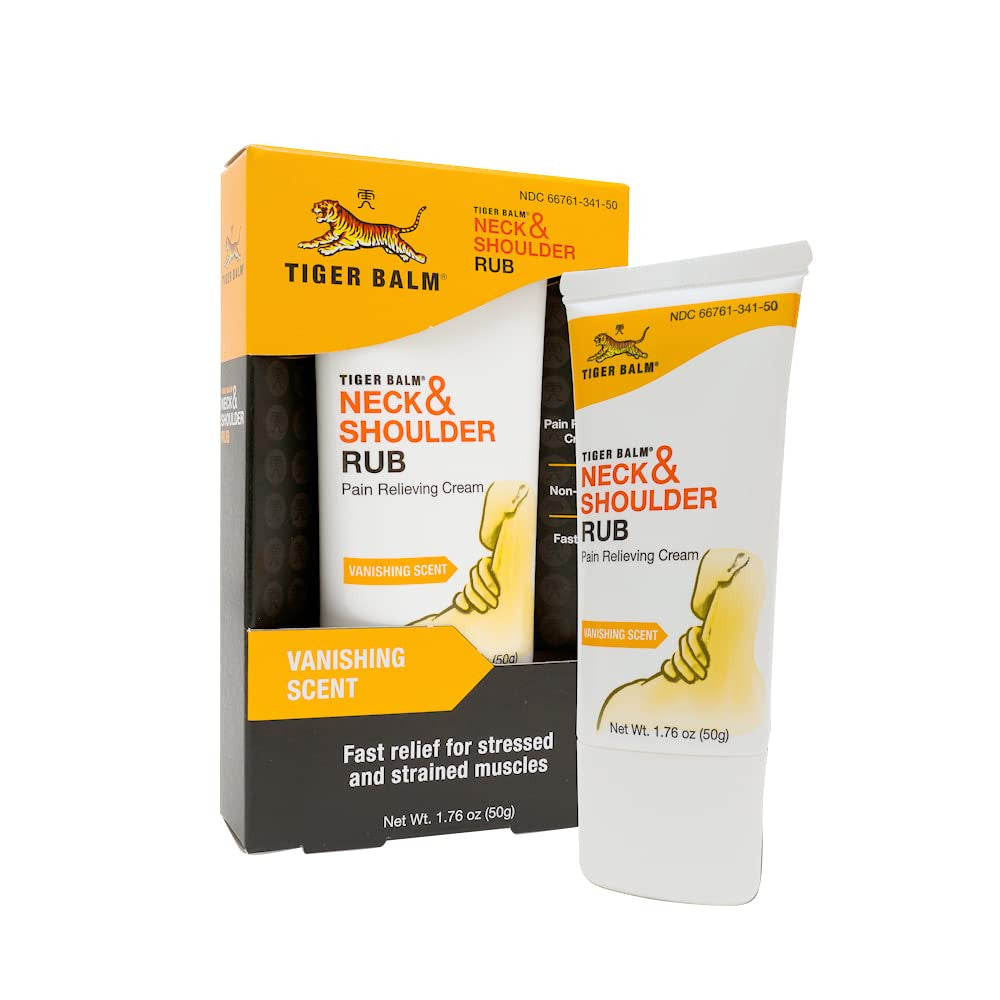 Tiger Balm Neck And Shoulder Rub Pain Relieving Cream, 1.76 Oz