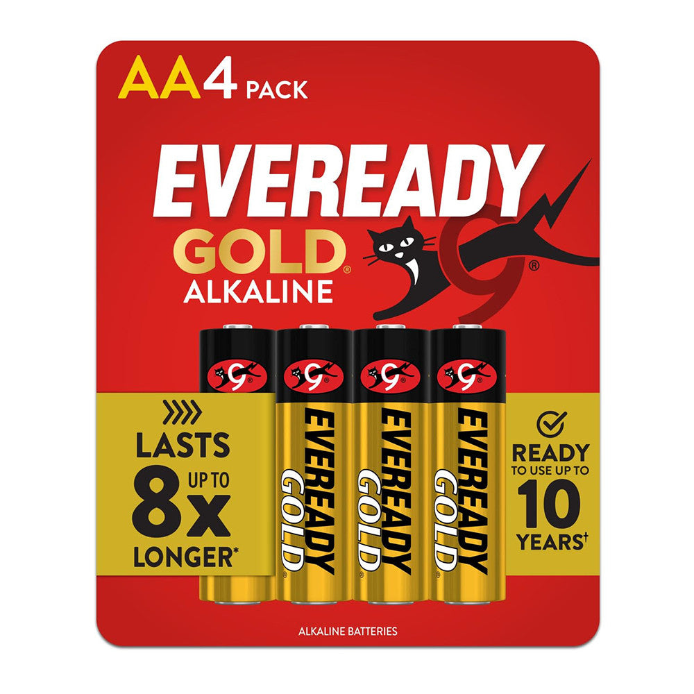 Eveready Gold AA Batteries, 4 Ea