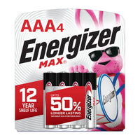 Energizer Alkaline Battery E92Bp, Size: AAA - 4 Ct