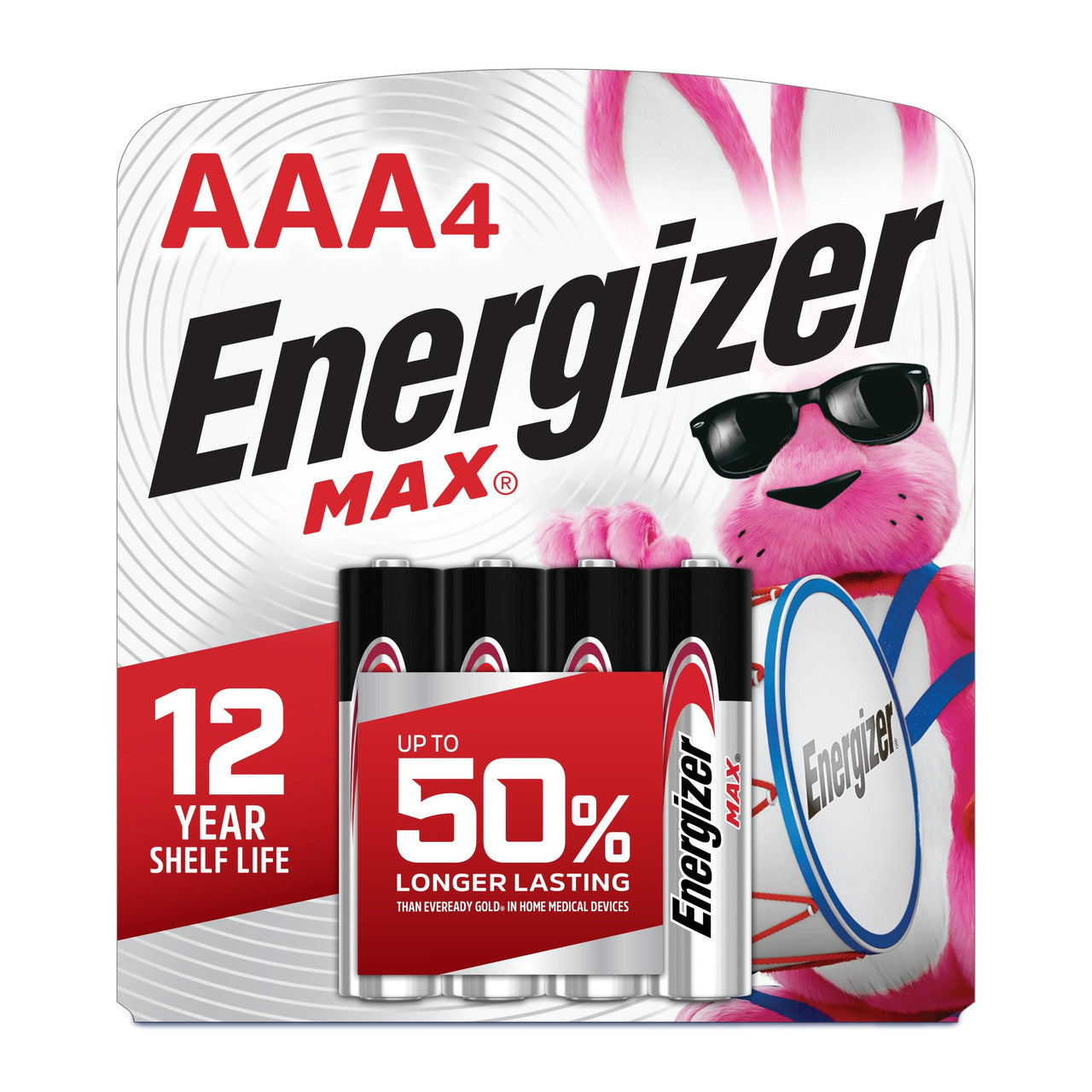 Energizer Alkaline Battery E92Bp, Size: AAA - 4 Ct