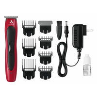 Andis VersaTrim Trimmer Li, Stainless Steel T-Blade, Cordless, Red, 1 Ea