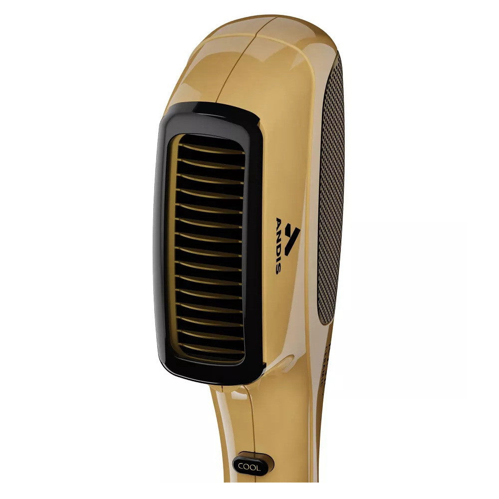 Andis Ceramic Ionic Hair Dryer with Bristle Brush and Fine-Tooth, Gold, 1 Ea