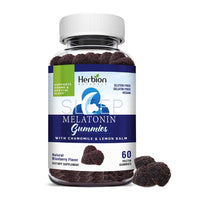 Herbion Naturals Melatonin Gummies, Helps Enhance Sleep, Natural Blueberry Flavor, 60 Ea