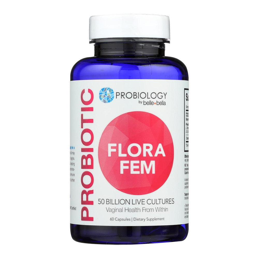 Probiology Belle Plus Bella Flora Fem Womens Probiotic Capsules, 60 Ea