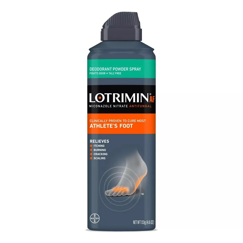 Lotrimin AF Antifungal Foot Deodorant Spray Powder Fresh 4.6Oz (133g)