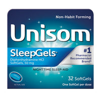 Unisom Sleepgels Maximmum Strength Nighttime Sleep Aid, Softgels, 32 Ea