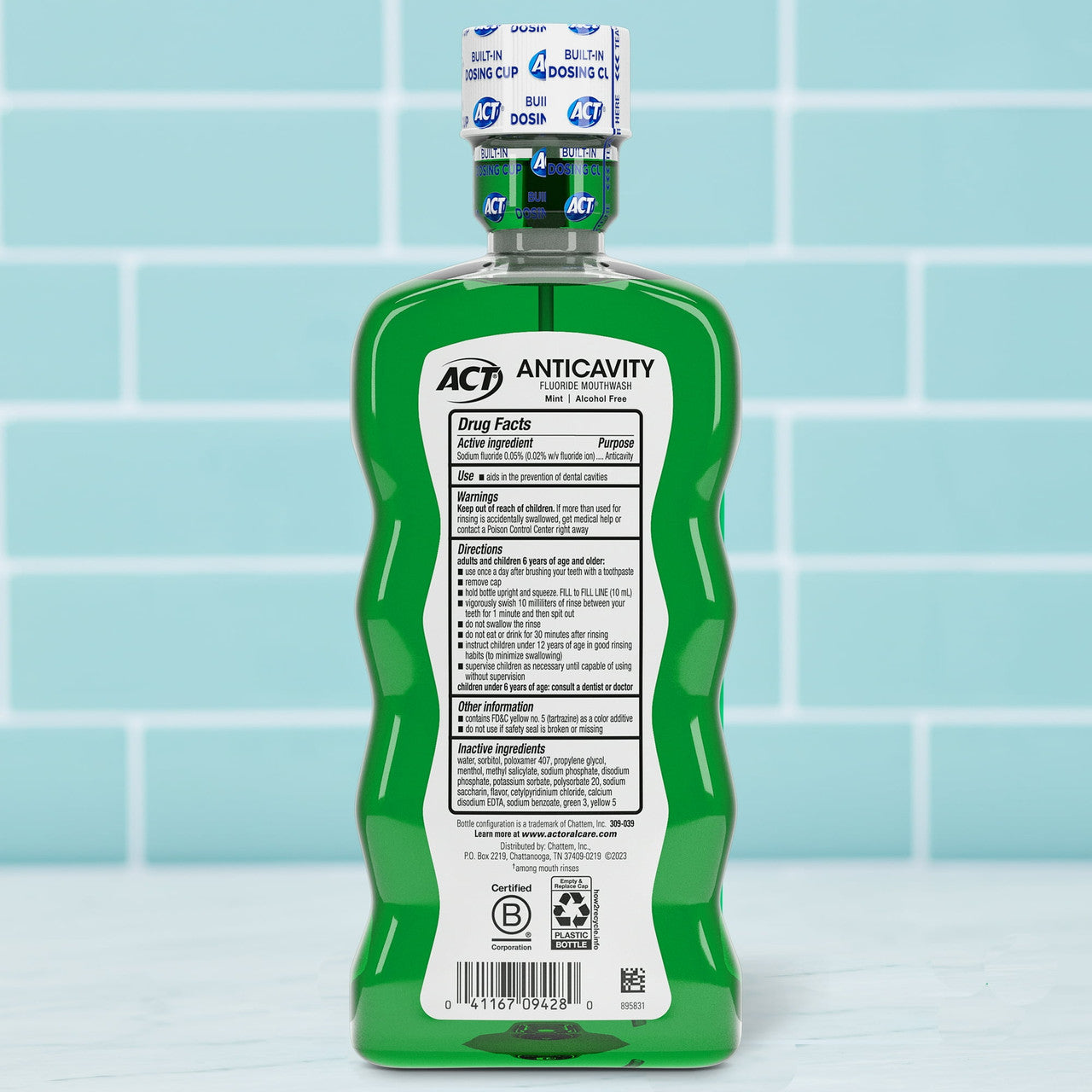 Johnson And Johnson Act Anticavity Fluoride Rinse Mint - 18 Oz
