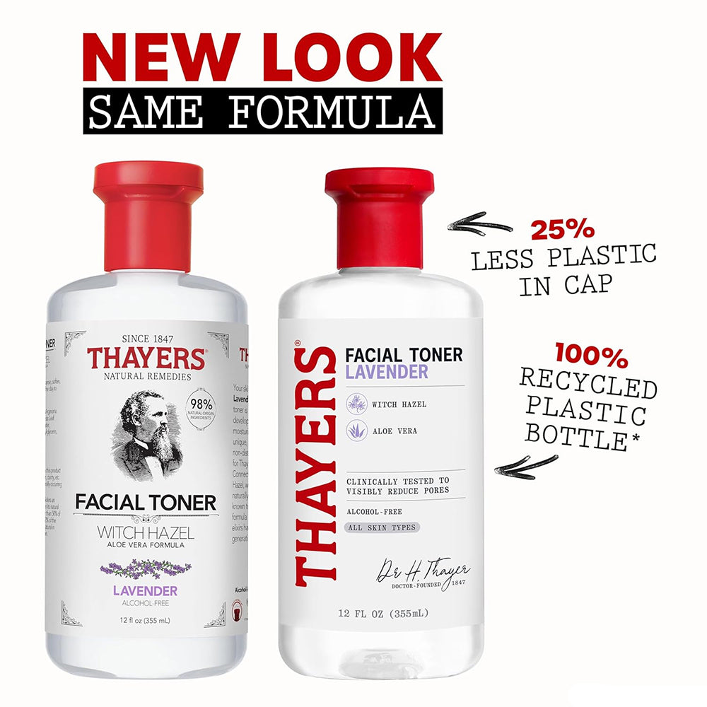 Thayers Witch Hazel Alcohol-Free Toner With Aloe Vera, Lavender - 12 Oz