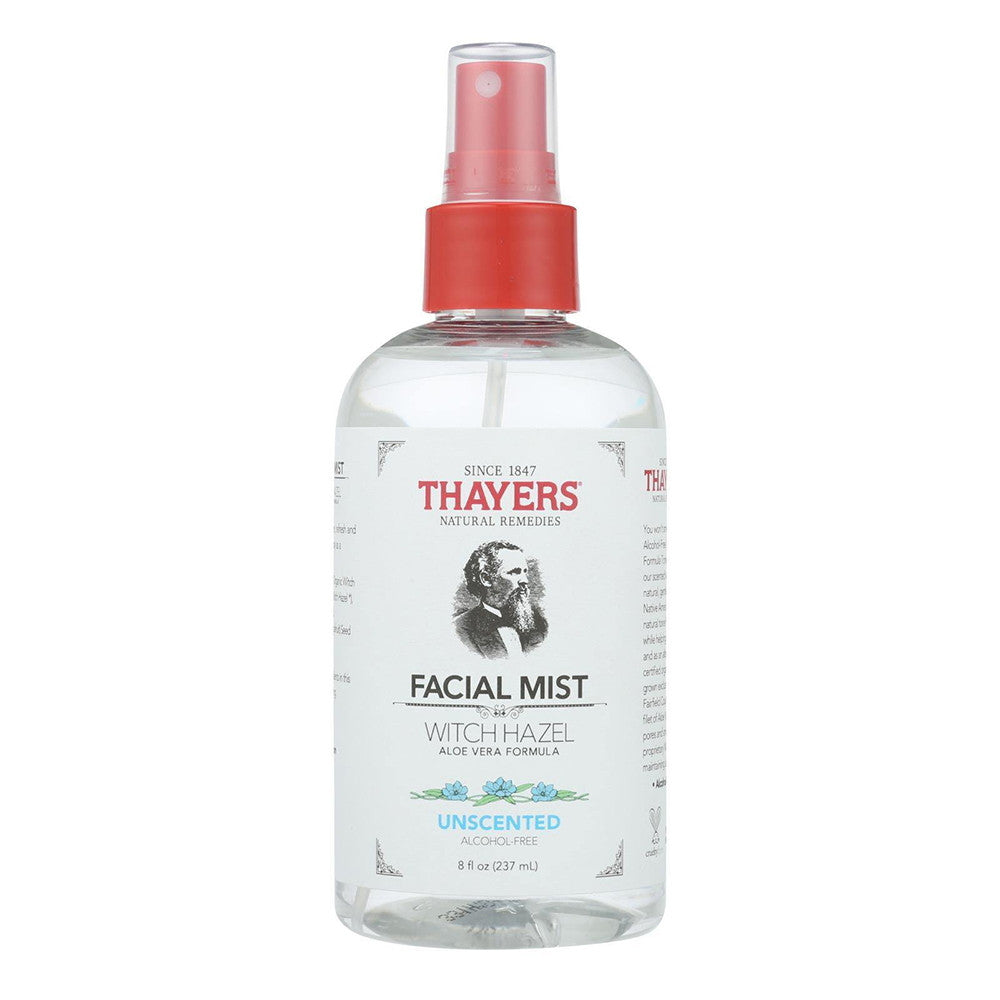 Thayers Witch Hazel Facial Mist Toner with Aloe Vera, Unscented, 8 Oz
