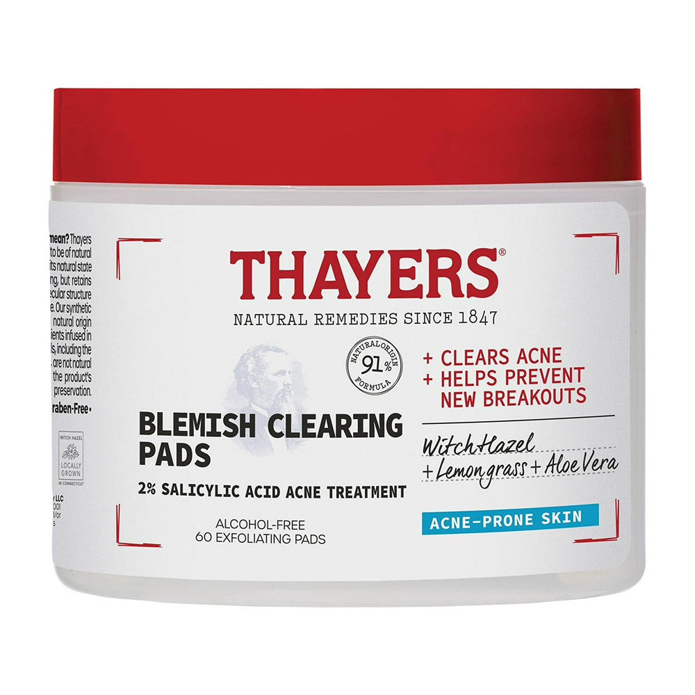 Thayers Witch Hazel Blemish Clearing Pads, Lemon, 60 Ea