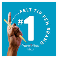 Paper Mate Flair Medium Point Felt Tip Pen, Black, 2/Pack