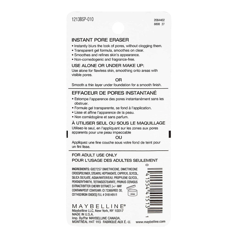 Maybelline New York Baby Skin Instant Pore Eraser Primer, 1 Ea