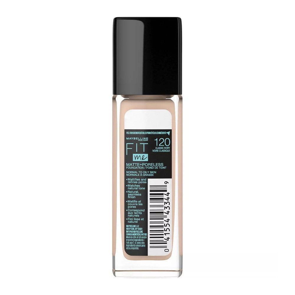 Maybelline New York Fit Me Matte Plus Poreless Liquid Foundation, 1 Ea