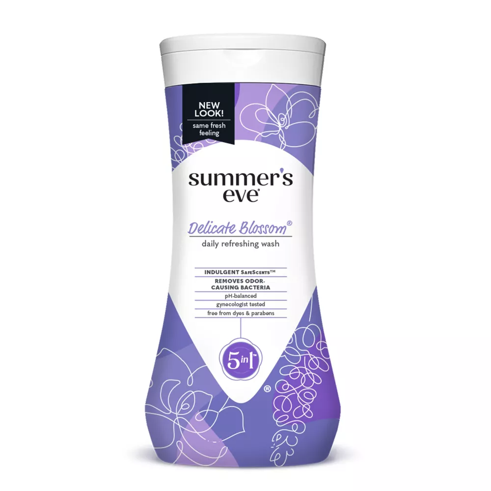 Summers Eve Delicate Blossom Feminine Wash For Sensitive Skin, 15 Oz