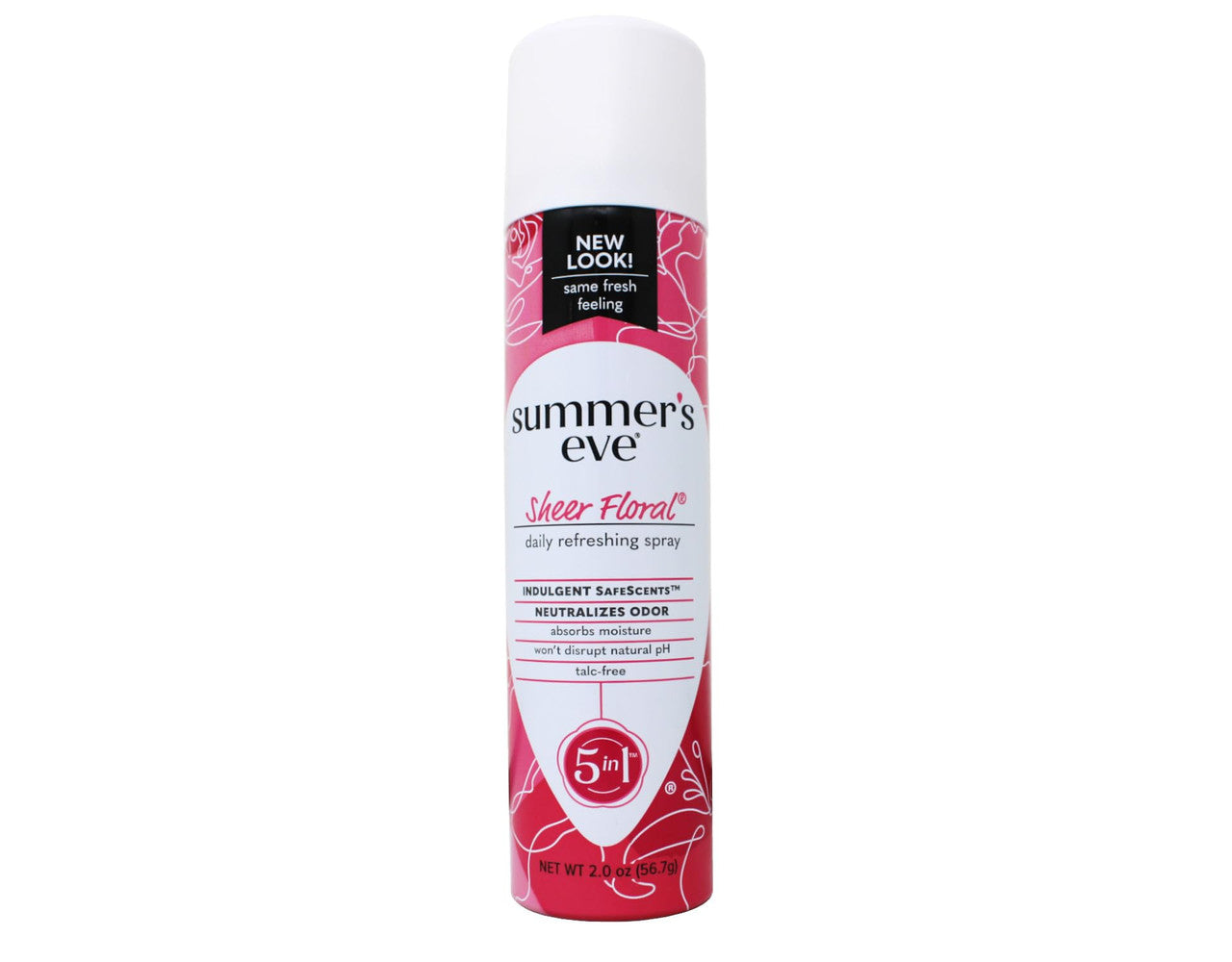 Summers Eve Freshening Spray Deodorant, Sheer Floral, 2 Oz