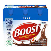 Boost Plus Rich Chocolate Nutritional Drink, 8 Oz, 6 Ea