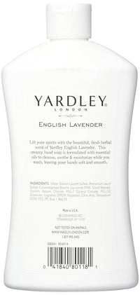 Yardley London Luxurious Liquid Hand Soap, Flowering English Lavender, 16 Oz