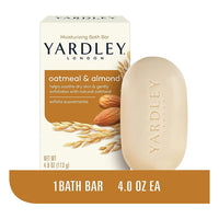 Yardley London Moisturizing Soap, Natural Oatmeal And Almond, 4.25 Oz, 4 Ea