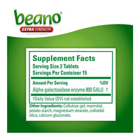 Beano Food Enzyme Dietary Supplement Tablets - 30 Each