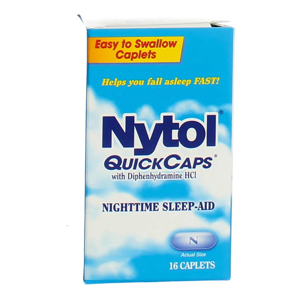 Nytol Quick Caps Night Time Sleep Aid Regular Caplets, 16 Ea