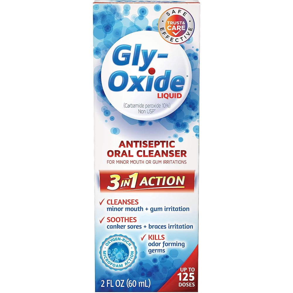 Gly-Oxide Liquid Antiseptic Oral Cleanser Mouthwash - 2 Fl Oz
