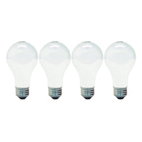 GE Lighting A19 Halogen Light Bulb, 43-Watt, Dimmable, Soft White Finish, Medium Base, 4 Ea