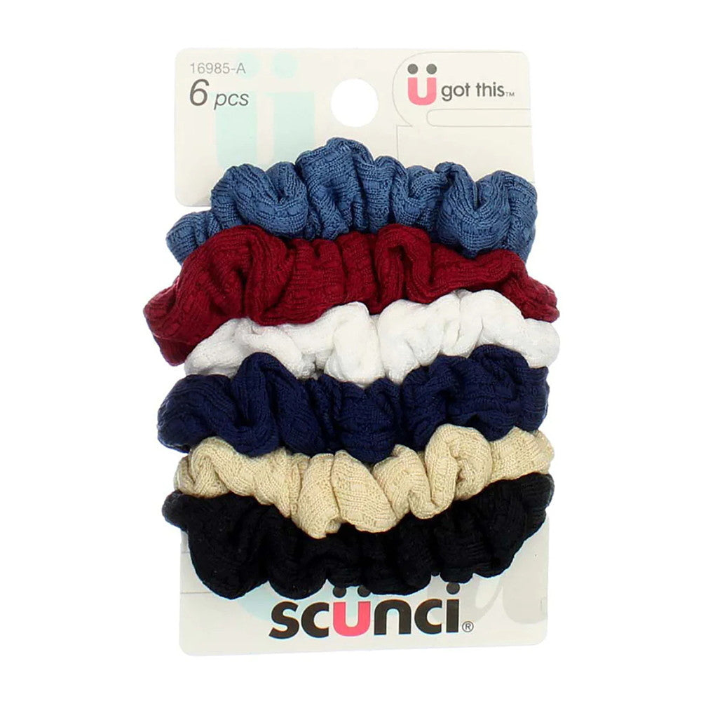 Scunci Effortless Beauty Mini Waffle Twisters, 6 Ea
