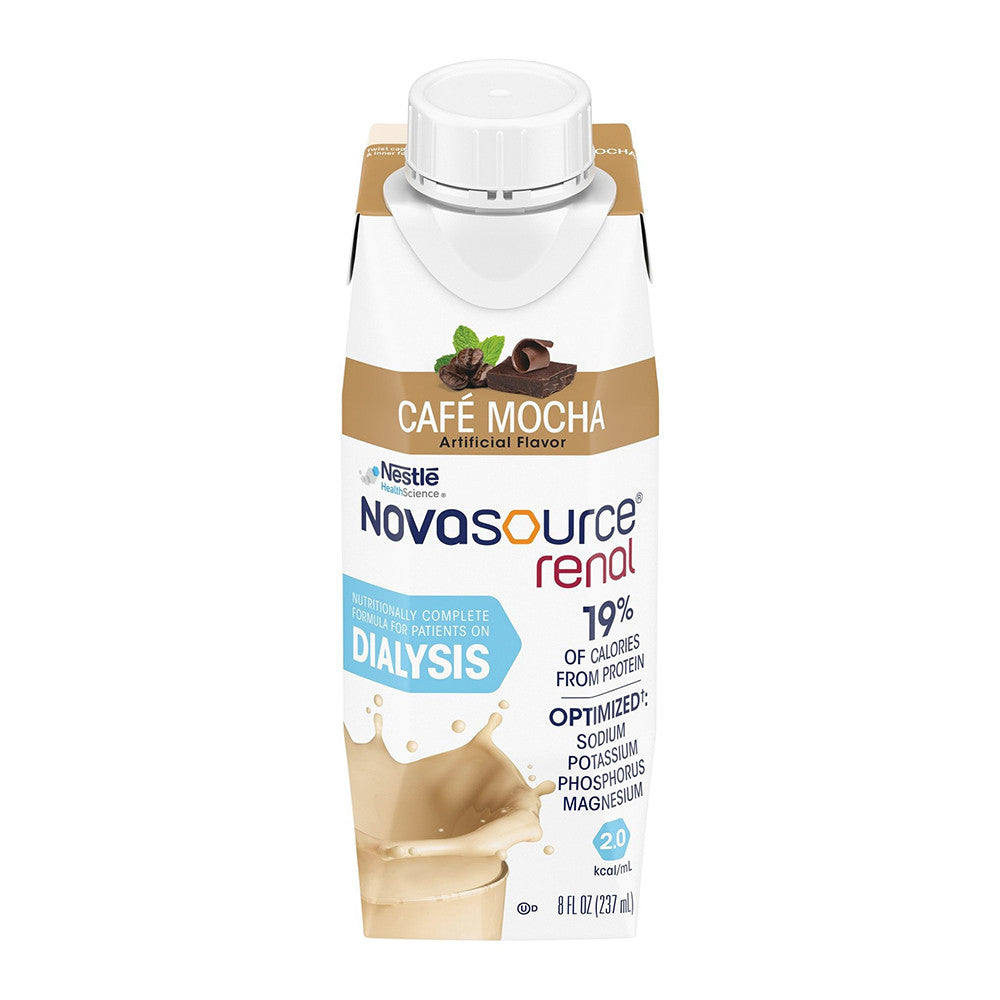 Nestle Novasource Renal Nutritionally Complete Formula Cafe Mocha Flavor, 24 Ea, 8 Oz