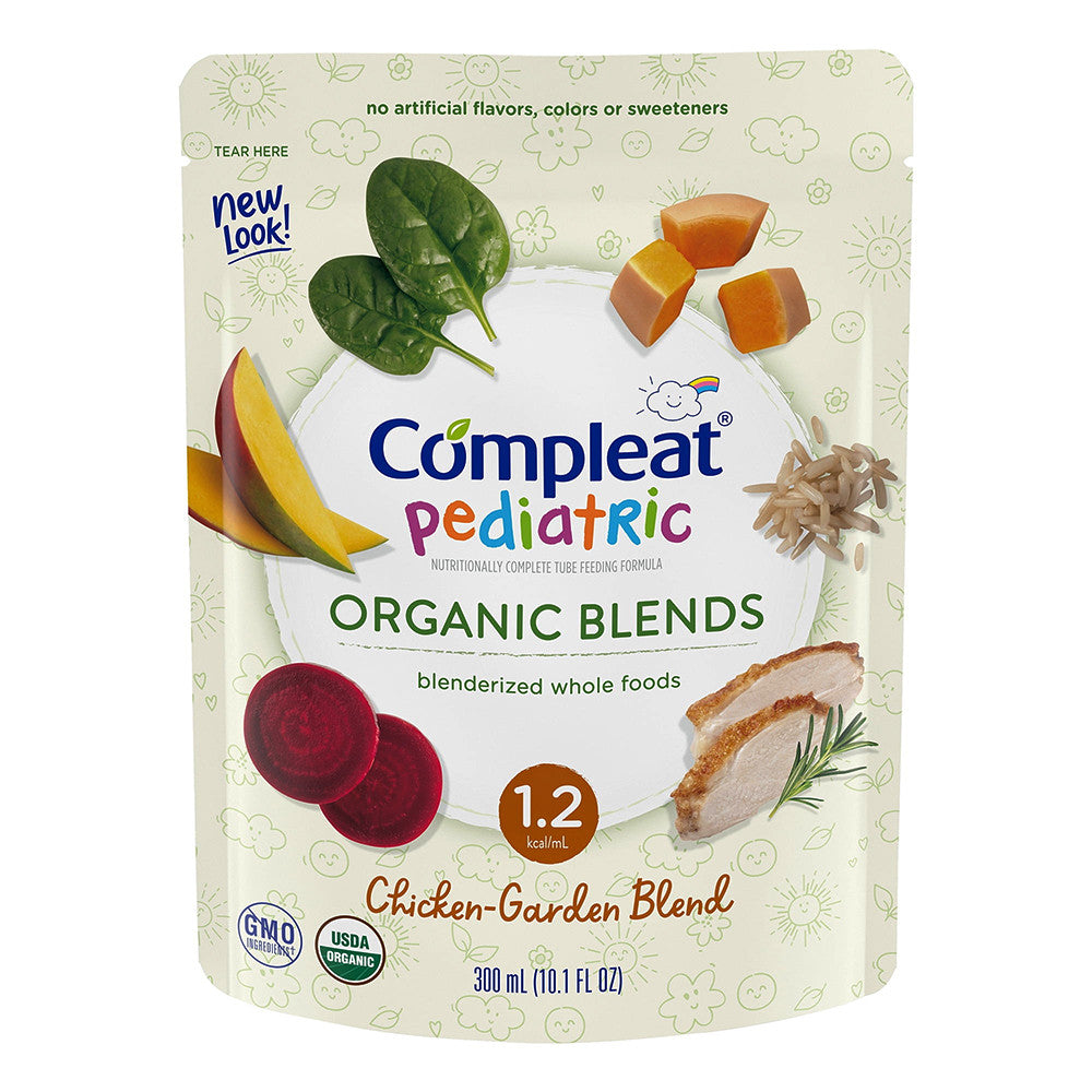 Compleat Pediatric Organic Blends whole Food, Chicken Garden Blend, 10.1 Oz