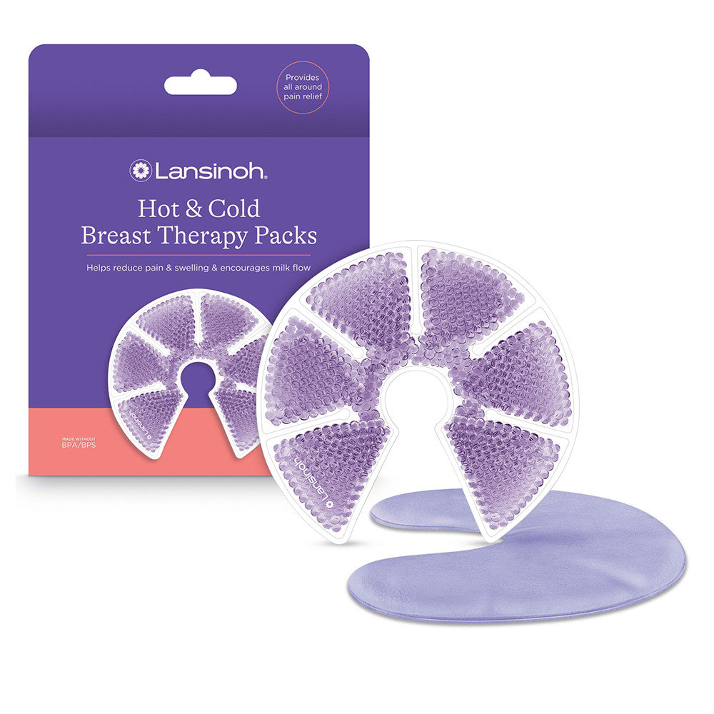 Lansinoh Therapearl 3 in 1 Breast Therapy Packs with Soft Covers, Hot and Cold Breast Pads, 1 Ea