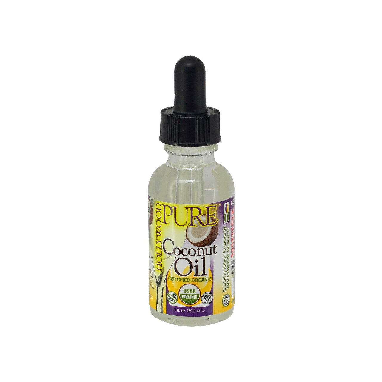 Hollywood Beauty Pure Certified Organic Coconut Oil, 1 oz