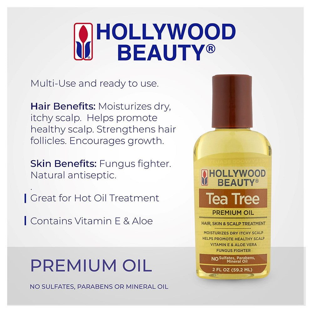 Hollywood Beauty Tea Tree Oil Skin and Scalp Treatment, 2 Oz
