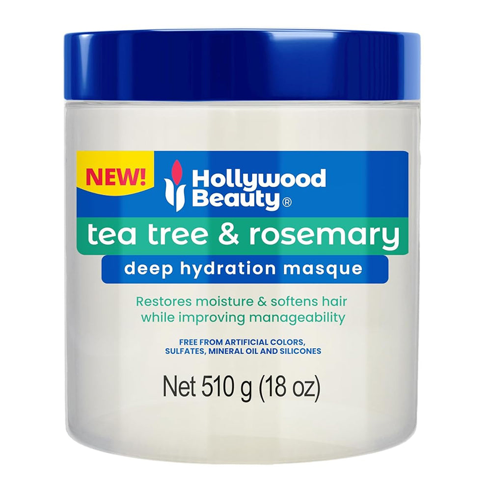 Hollywood Beauty Tea Tree and Rosemary Deep Hydration Hair Masque 18Oz (510g)