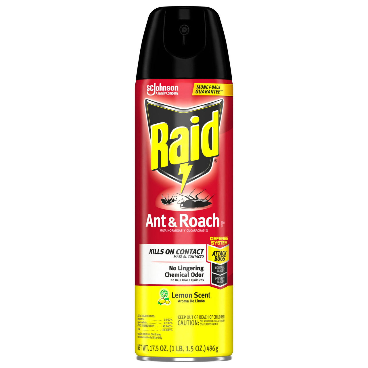 Lemon Raid Raid Ant And Roach Killer, Lemon Scent - 17.5 Oz – WellnessBetter