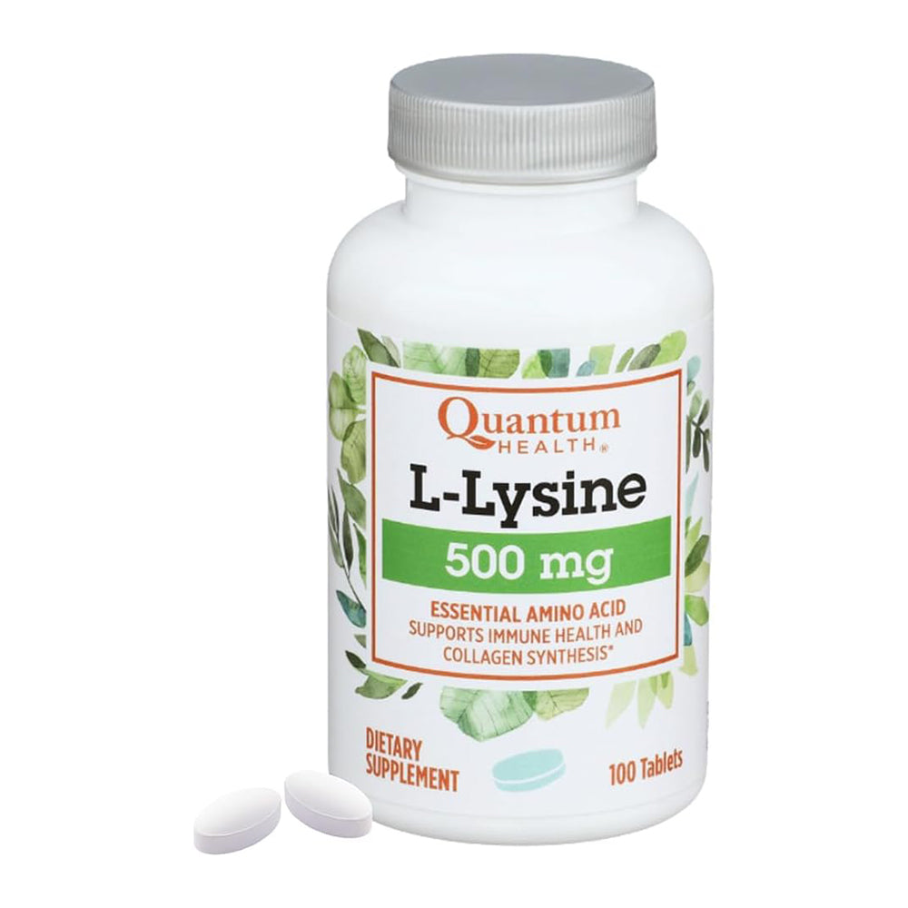 Quantum Health L Lysine 500 mg Tablets for Immune Health Support 100Ea