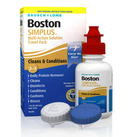 Boston Simplus Multi Action Contact Lens Solution, Travel Kit By Bausch And Lomb - 1 Oz