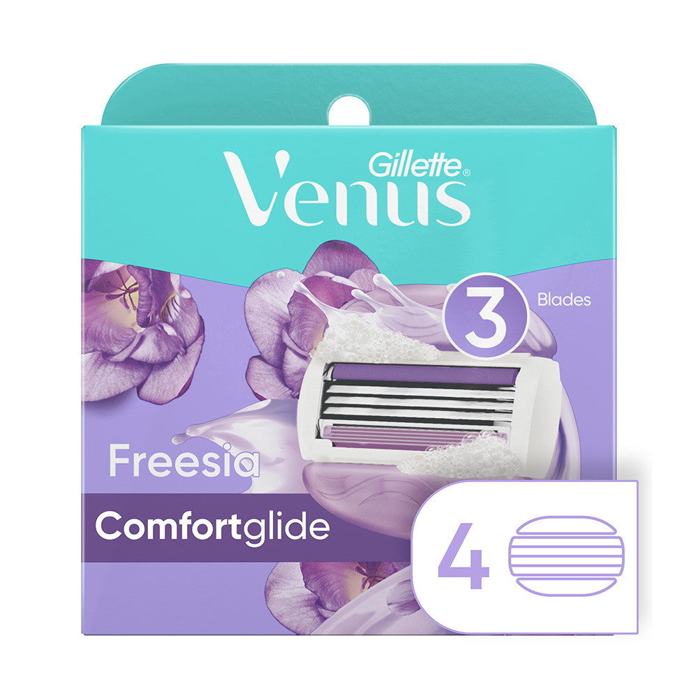 Gillette Venus Comfortglide Freesia Women's Razor Refills, 4 Ea