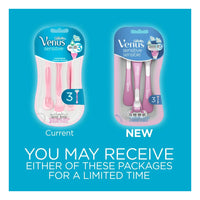 Gillette Venus Sensitive Disposable Razors Pink, 3 Ea