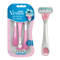Gillette Venus Sensitive Disposable Razors Pink, 3 Ea