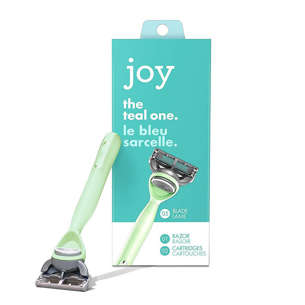 Joy The Teal One Teal Disposable Razor With 2 Cartridges, 1 Ea