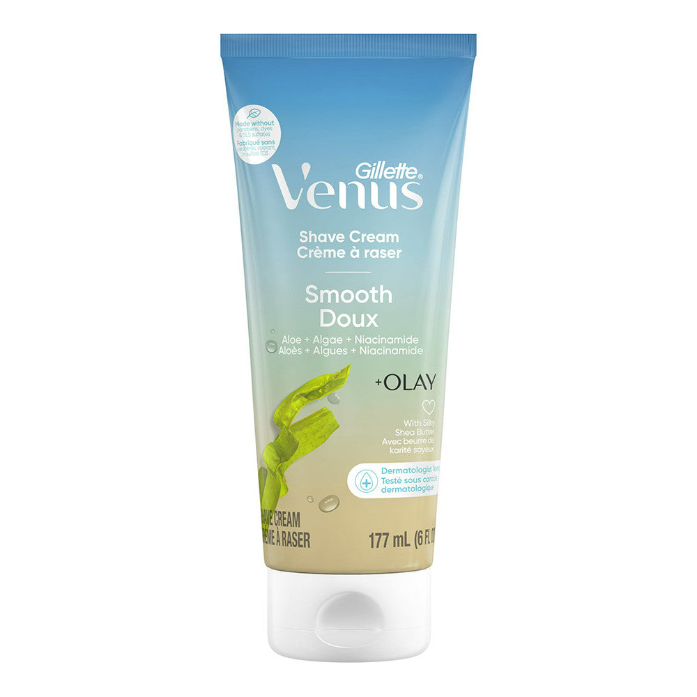 Gillette Venus Olay Smooth Shave Cream With Shea Butter, 6 Oz