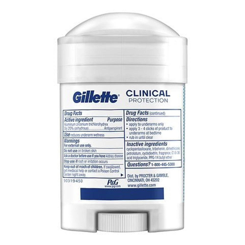 Gillette Clinical Protection Soft Solid Antiperspirant Deodorant, Arctic Ice, 1.7 Oz