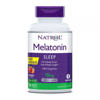 Natrol Melatonin 10Mg Maximum Strength Fast Dissolve Sleep Aid Tablets, Strawberry, 100 Ea
