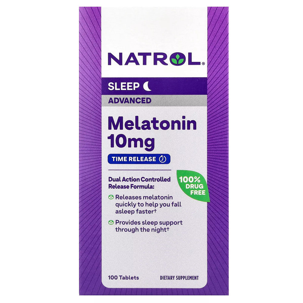Natrol Melatonin Advanced Sleep 10 Mg Time Release Supplement Tablets, 100 Ea