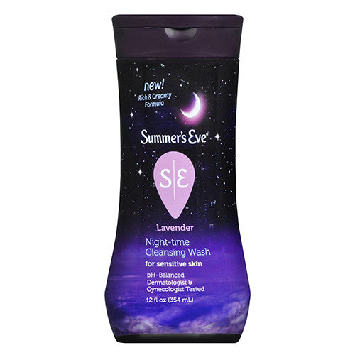 Summers Eve Night-Time Cleansing Wash, Lavender - 12 oz