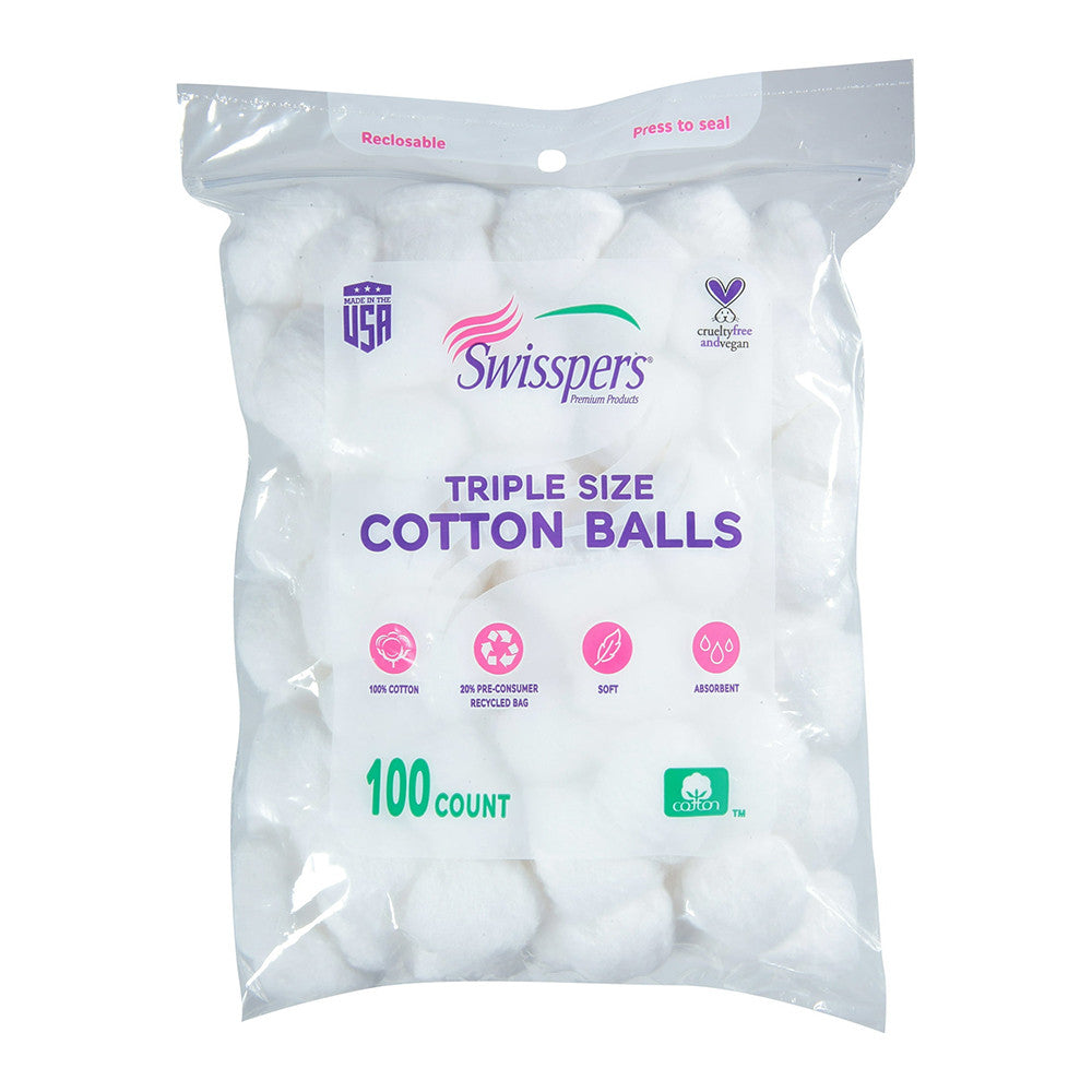 Swisspers Multi Care Cotton Balls, 100 Ea