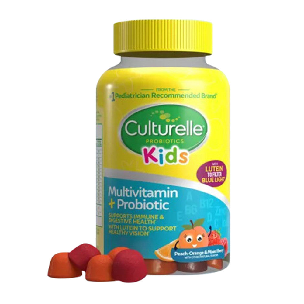 Culturelle Kids Probiotics Multivitamin, Peach Orange and Mixed Berry, 60 Ea