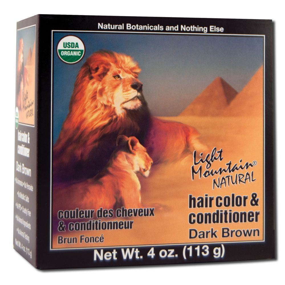 Light Mountain Natural Hair Color And Conditioner, Dark Brown, 4 Oz