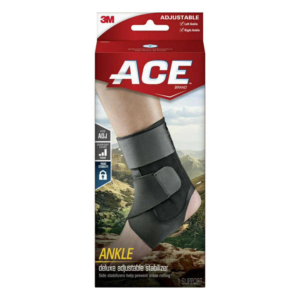 Ace Brand Deluxe Ankle Brace with Stabilizer Adjustable, 1 Ea