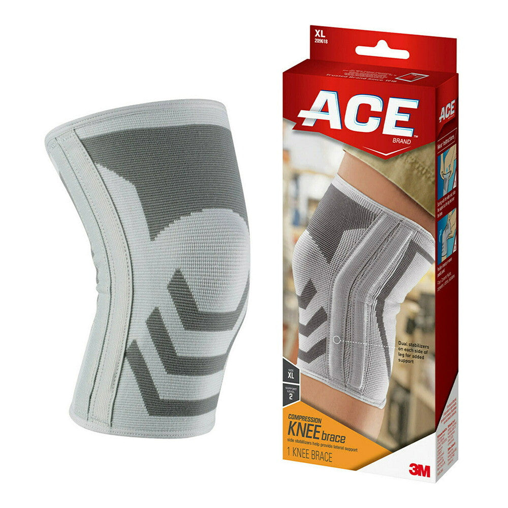 Ace Knitted Knee Brace With Side Stabilizers, Extra Large, 1 Ea